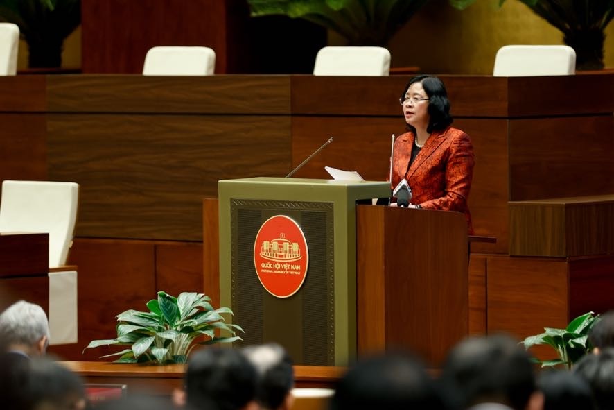   Đồng chí Bùi Thị Minh Hoài nhấn mạnh 5 nhiệm vụ, giải pháp trọng tâm nhằm phát huy mạnh mẽ vai trò chủ thể của Nhân dân, dân chủ xã hội chủ nghĩa và sức mạnh đại đoàn kết toàn dân tộc trong kỷ nguyên mới - Ảnh: VGP