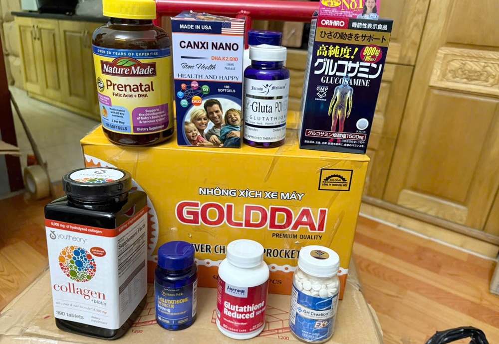 Các loại thực phẩm và thuốc giả được các đối tượng buôn bán để đánh lừa người tiêu dùng. Ảnh Công an Thanh Hóa