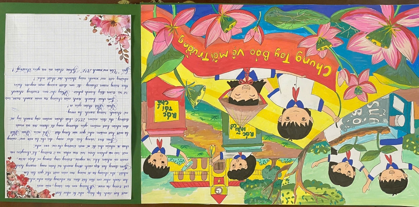 Các bài thi đều thể hiện rất rõ vai trò của cá nhân và cộng đồng trong việc bảo vệ môi trường hôm nay để Trái Đất hướng tới năm 2050 xanh - sạch - hạnh phúc hơn