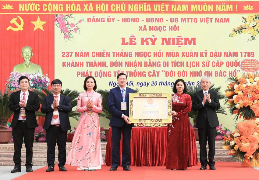 Kỷ niệm 237 năm Chiến thắng Ngọc Hồi và khánh thành Di tích lịch sử cấp quốc gia