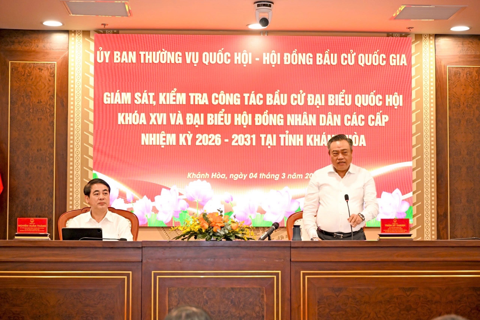 Đoàn Giám sát, kiểm tra của Ủy ban Thường vụ Quốc hội, Hội đồng Bầu cử quốc gia giám sát, kiểm tra công tác chuẩn bị bầu cử tại Khánh Hòa