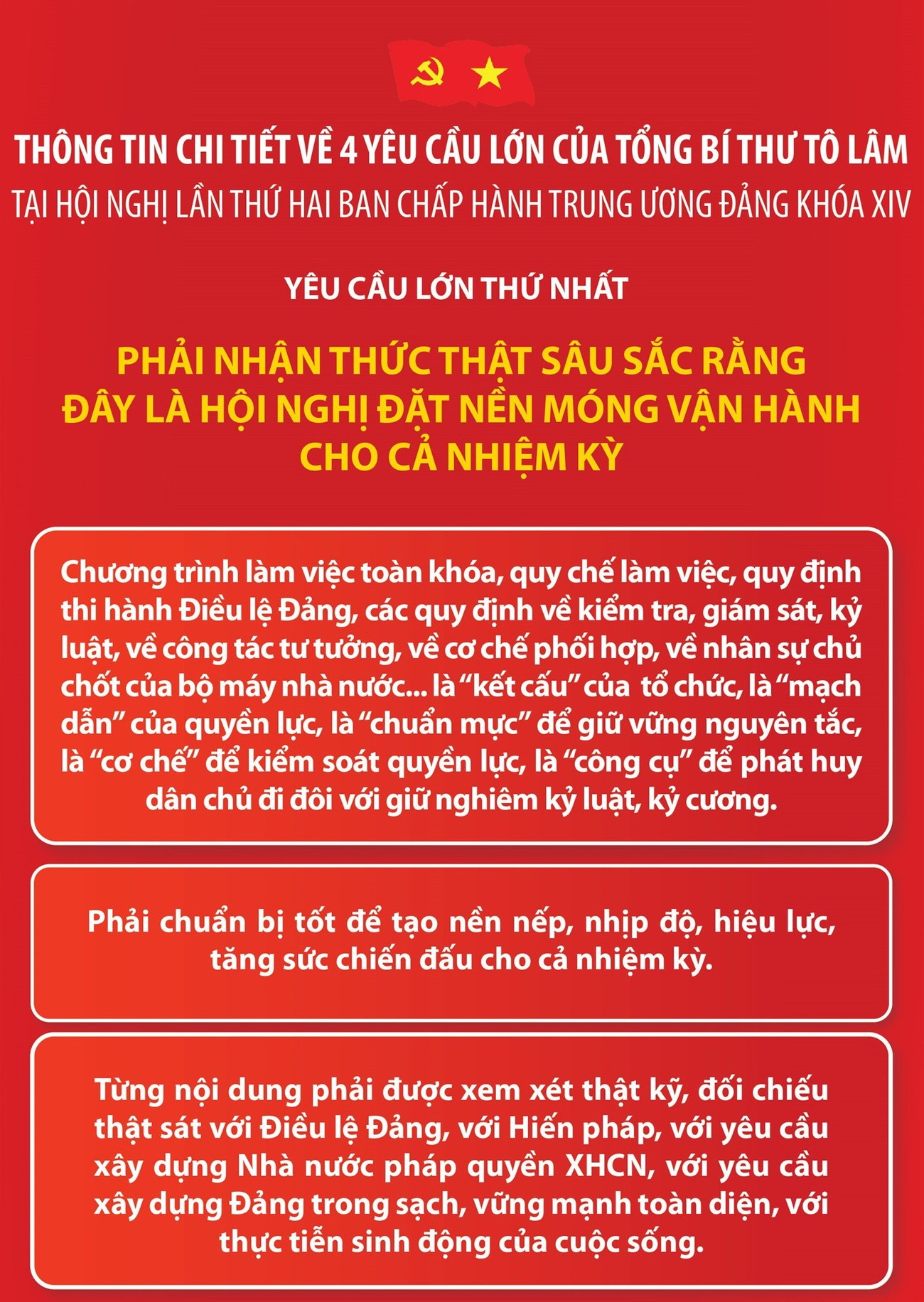 4 yêu cầu của Tổng Bí thư với Hội nghị lần 2 Ban Chấp hành TW Đảng khóa XIV