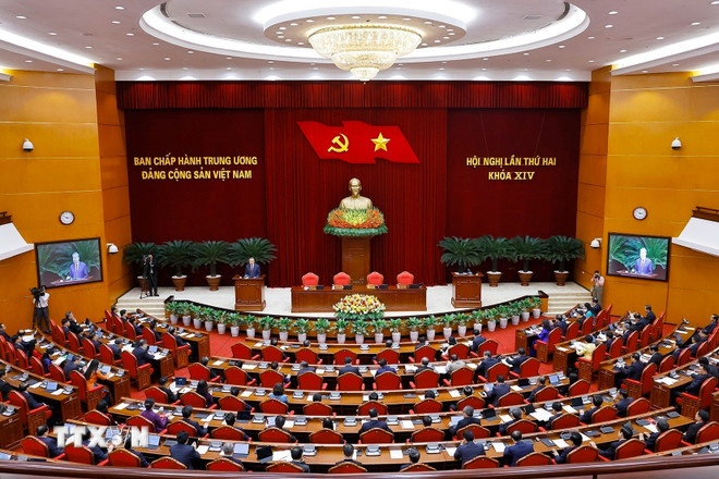 Thông cáo báo chí về ngày làm việc thứ ba và bế mạc Hội nghị TW 2 khóa XIV