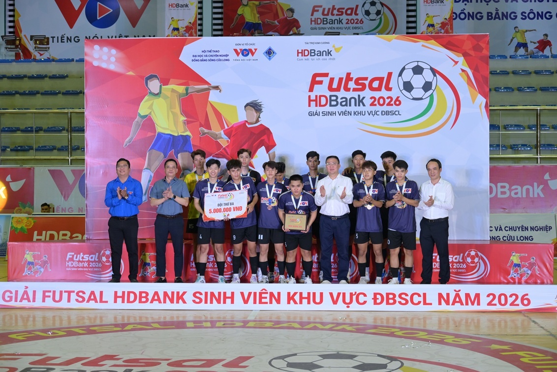 Bế mạc Giải Futsal HDBank sinh viên khu vực Đồng bằng sông Cửu Long