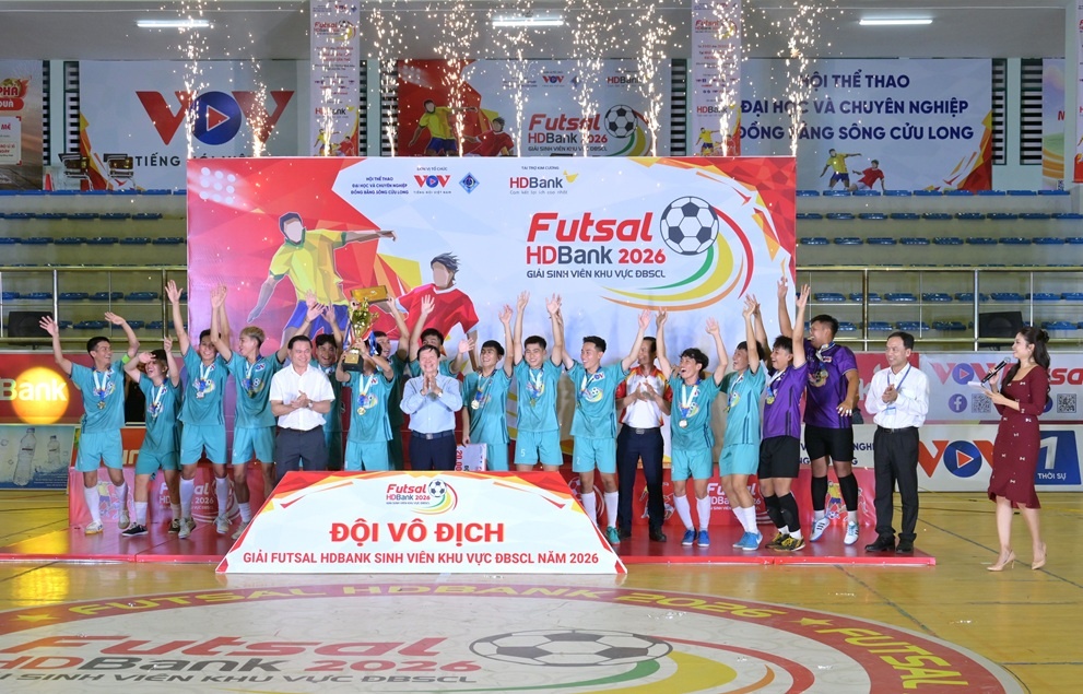 Bế mạc Giải Futsal HDBank sinh viên khu vực Đồng bằng sông Cửu Long