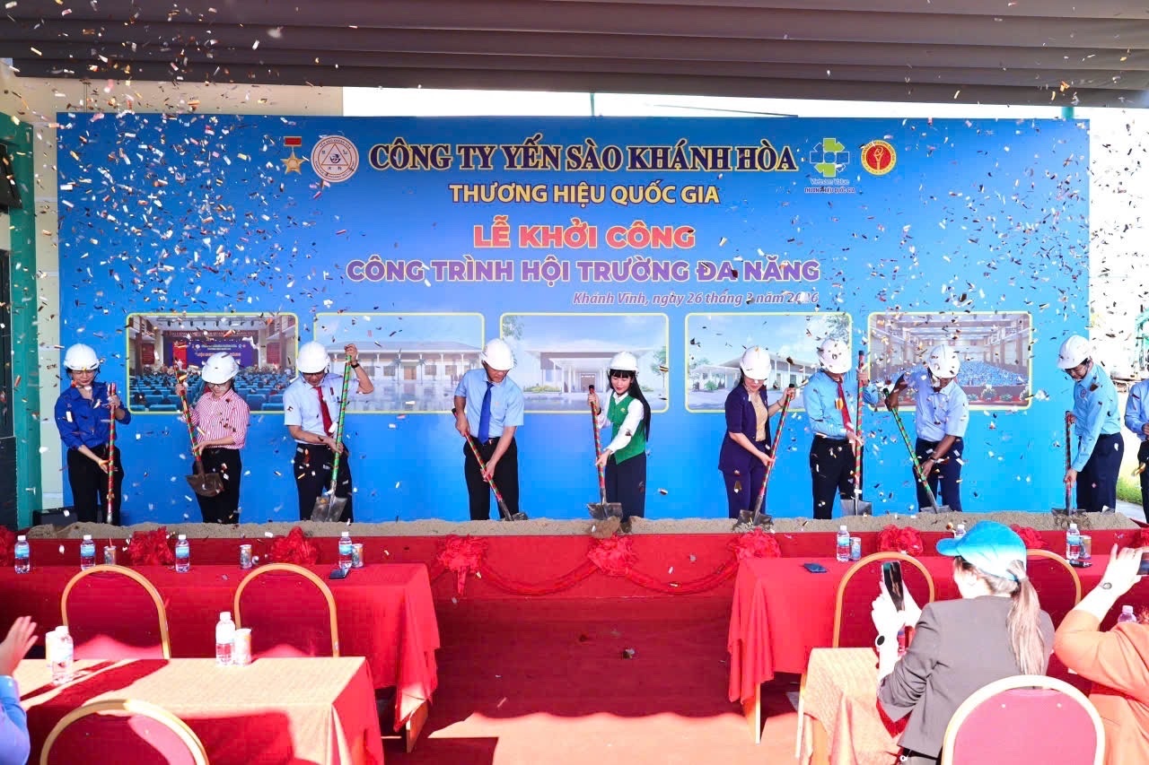 Công ty Yến sào Khánh Hoà khởi công xây dựng Hội trường đa năng và phấn đấu hoàn thành trong 120 ngày