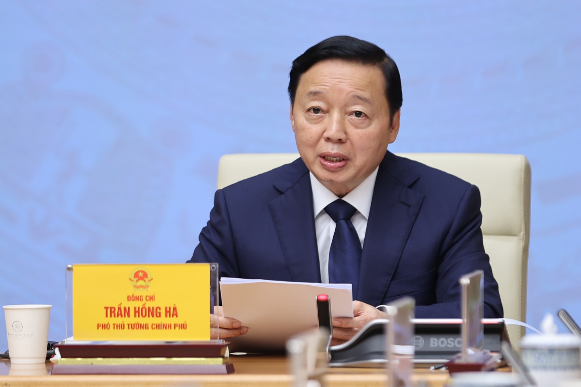   Phó Thủ tướng Trần Hồng Hà phát biểu tại Hội nghị - Ảnh: VGP