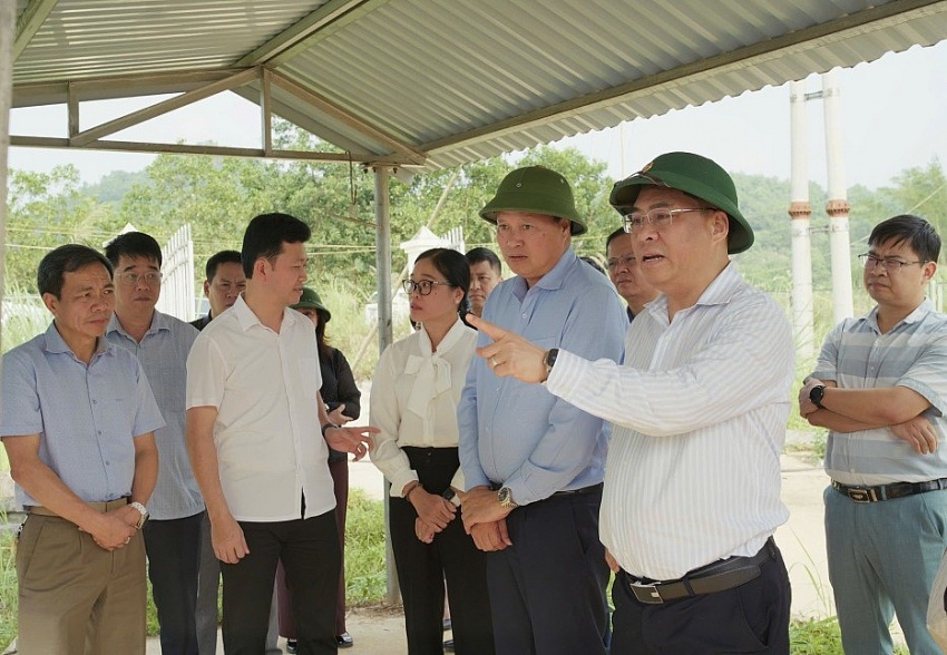 Bí thư Tỉnh ủy Phan Thăng An kiểm tra Dự án Khu công nghiệp Chu Trinh.