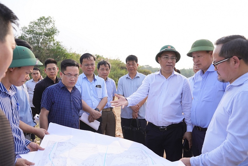 Bí thư Tỉnh ủy Phan Thăng An chỉ đạo tại điểm kiểm tra Cụm công nghiệp Đề Thám.