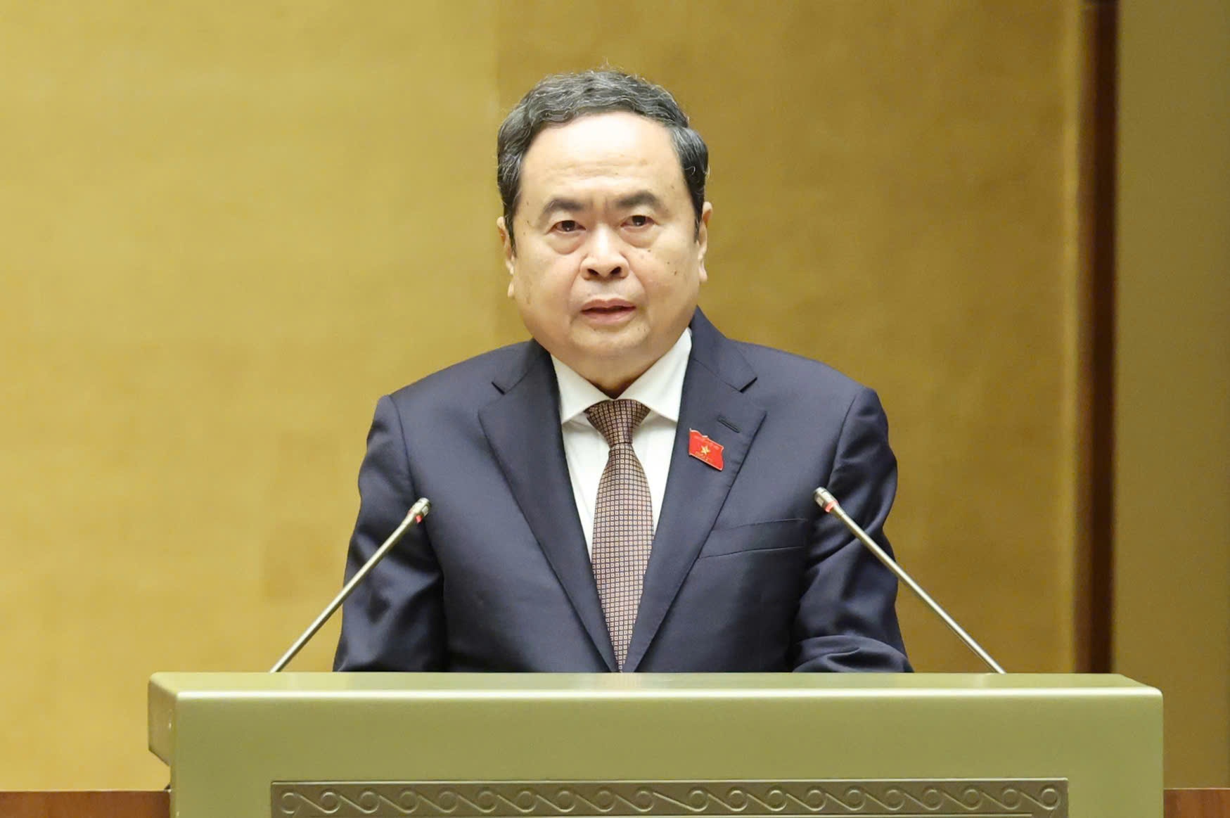   Chủ tịch Quốc hội Trần Thanh Mẫn phát biểu bế mạc Kỳ họp