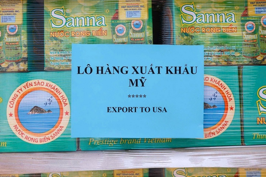 Lô hàng nước giải khát đầu tiên của Sanna Khánh Hoà được xuất khẩu sang thị trường Hoa Kỳ