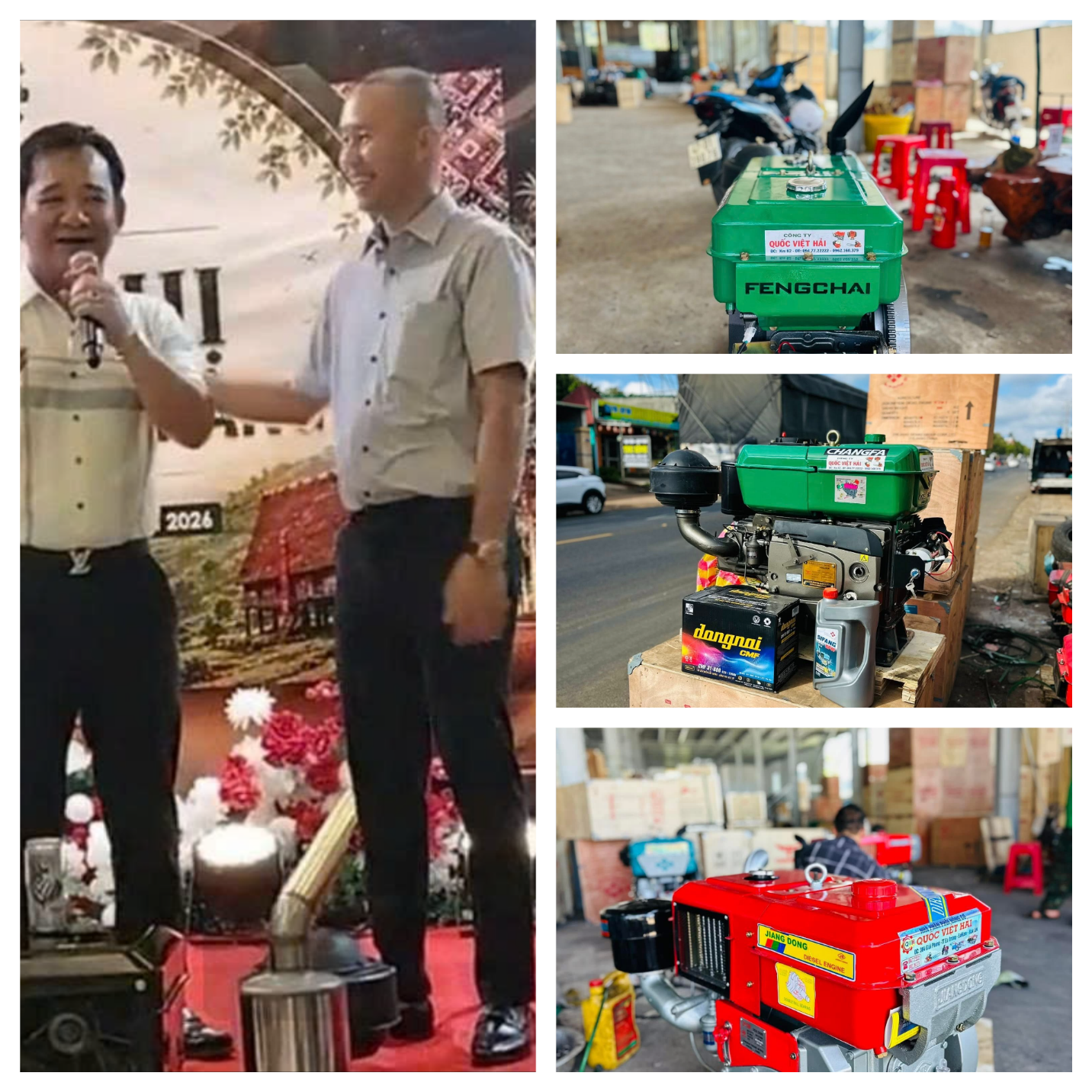 Các dòng máy nông nghiệp chất lượng cao do Công ty Quốc Việt Hải phân phối, đáp ứng đa dạng nhu cầu sản xuất của bà con. Ảnh: Đức Sỹ
