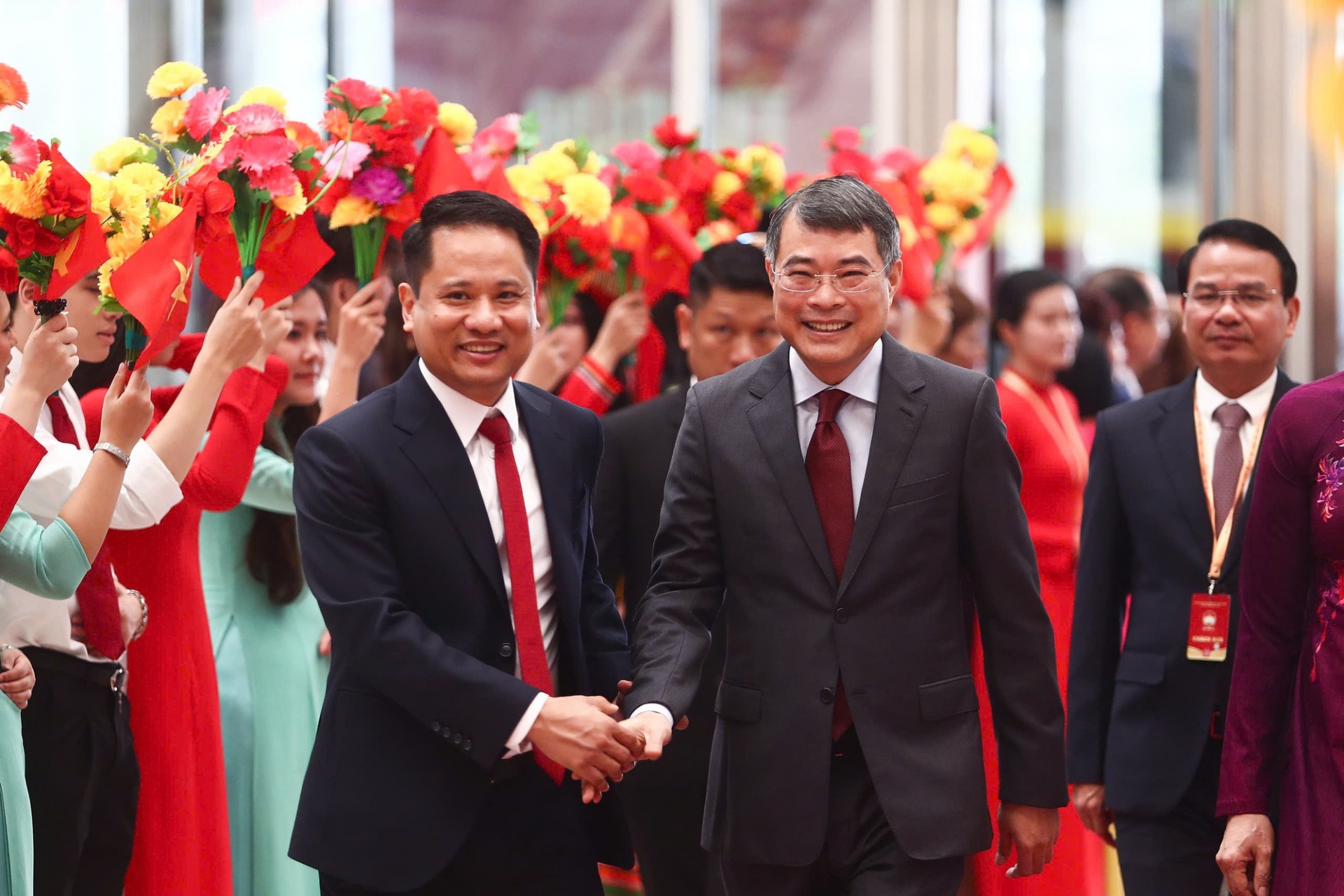   Ủy viên Bộ Chính trị, Thủ tướng Chính phủ Lê Minh Hưng đến dự phiên khai mạc Đại hội đại biểu Mặt trận Tổ quốc Việt Nam lần thứ XI - Ảnh: VGP