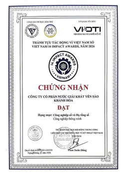 Công ty Cổ phần Nước giải khát Yến sào Khánh Hòa vinh dự được vinh danh tại hạng mục Công nghiệp số và Hạ tầng số