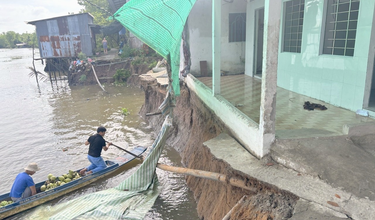 Cần Thơ tăng cường ứng phó trước diễn biến phức tạp của sạt lở