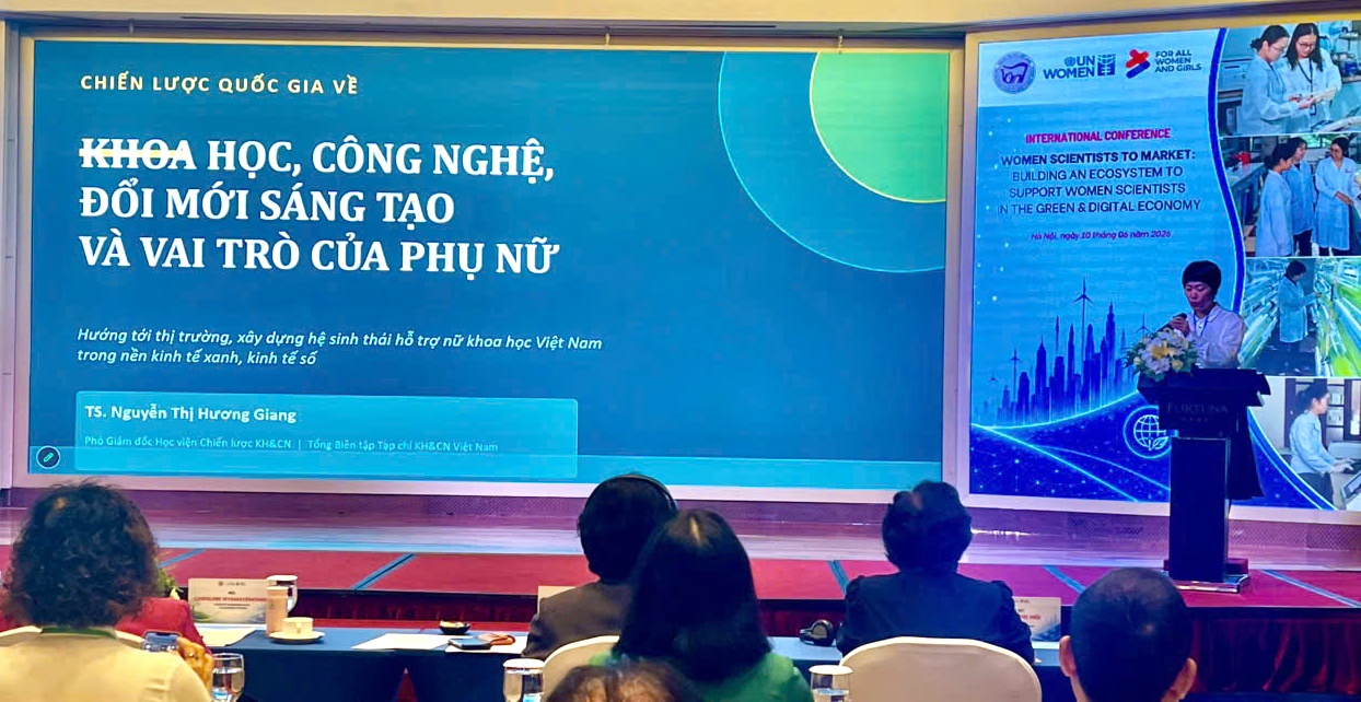 Xây dựng Hệ sinh thái hỗ trợ nữ khoa học trong nền kinh tế xanh, kinh tế số Xây dựng Hệ sinh thái hỗ trợ nữ khoa học trong nền kinh tế xanh, kinh tế số