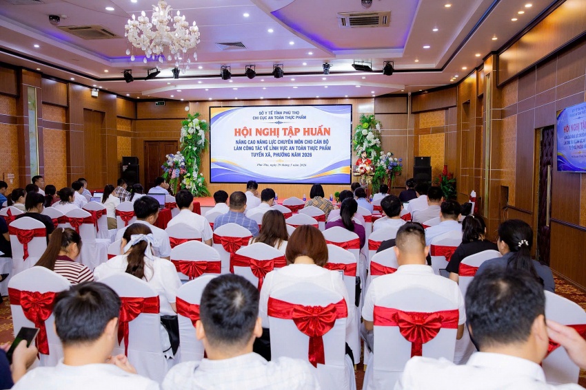 Phú Thọ: Tập huấn nâng cao năng lực quản lý an toàn thực phẩm cho cán bộ cấp xã, phường Phú Thọ: Tập huấn nâng cao năng lực quản lý an toàn thực phẩm cho cán bộ cấp xã, phường