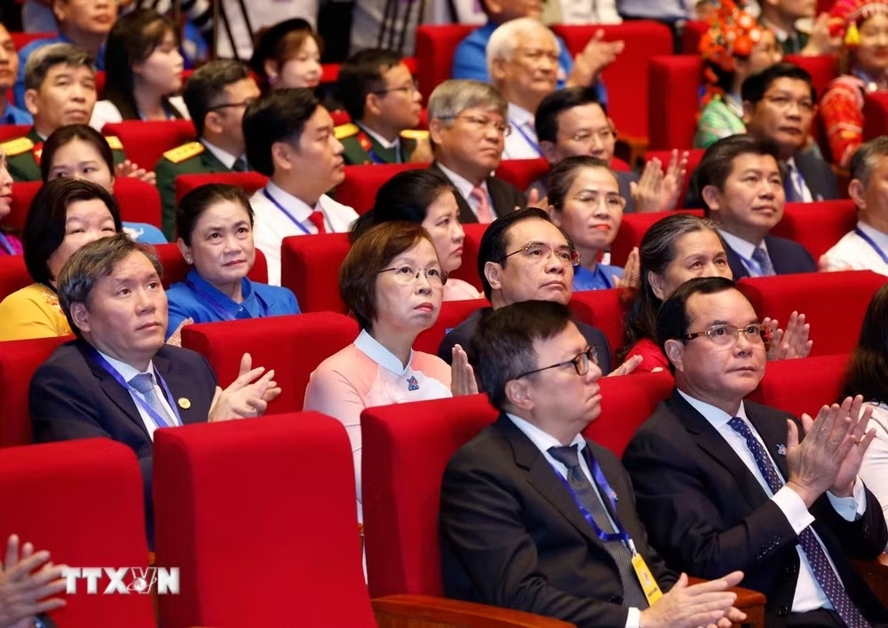   Các đại biểu tham dự Phiên trọng thể Đại hội Đoàn toàn quốc lần thứ XIII. (Ảnh: TTXVN)