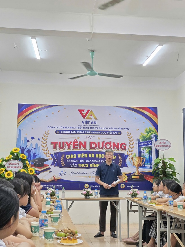 Trung tâm giáo dục Việt An vinh danh 78 học sinh trúng tuyển Trường THCS Vĩnh Yên