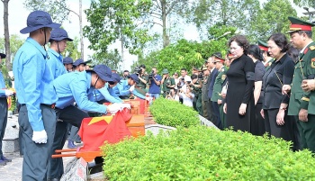 Đồng Tháp: Truy điệu, an táng 68 bộ hài cốt liệt sĩ