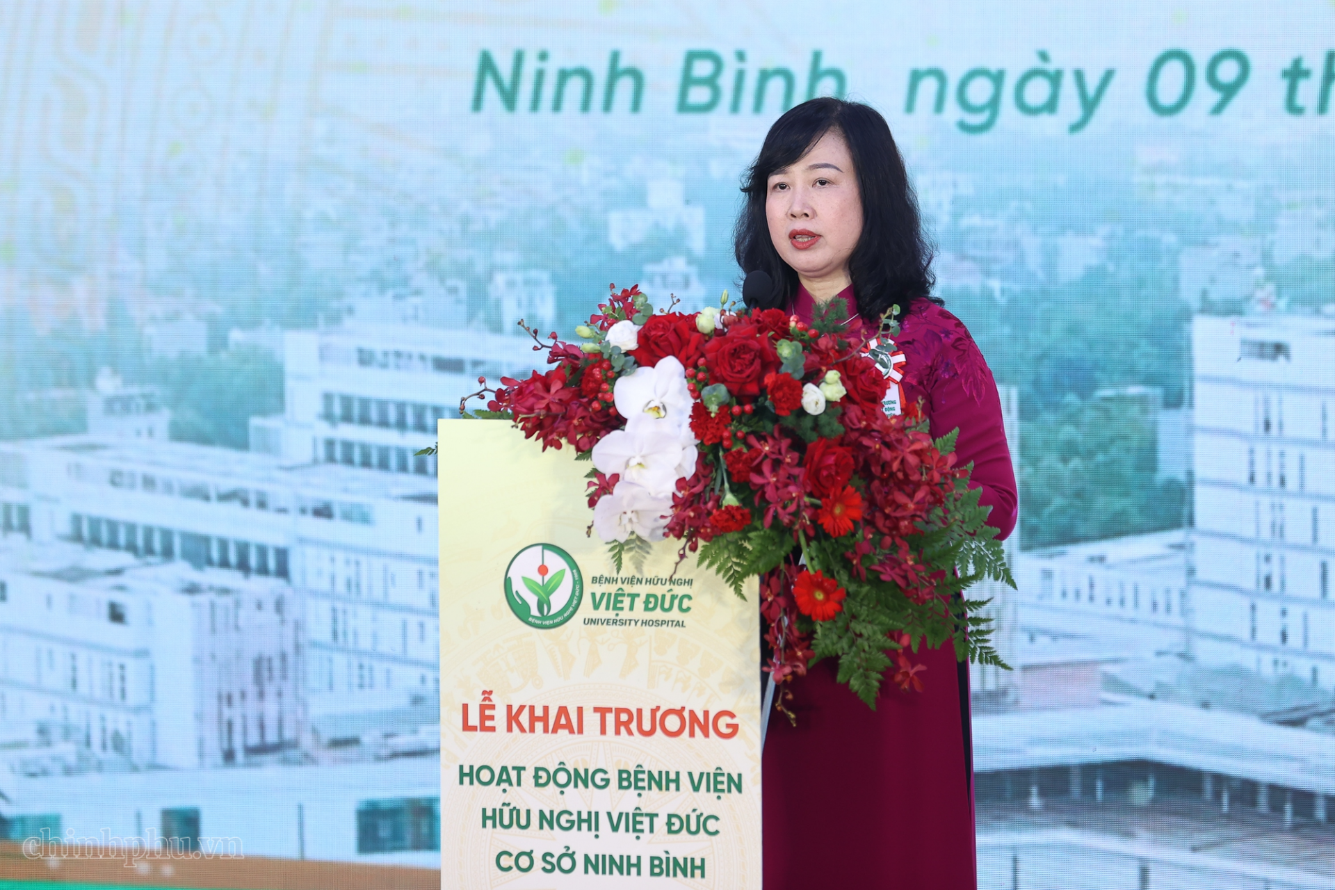 Bộ trưởng Bộ Y tế Đào Hồng Lan phát biểu tại buổi lễ - Ảnh: VGP Bộ trưởng Bộ Y tế Đào Hồng Lan phát biểu tại buổi lễ - Ảnh: VGP