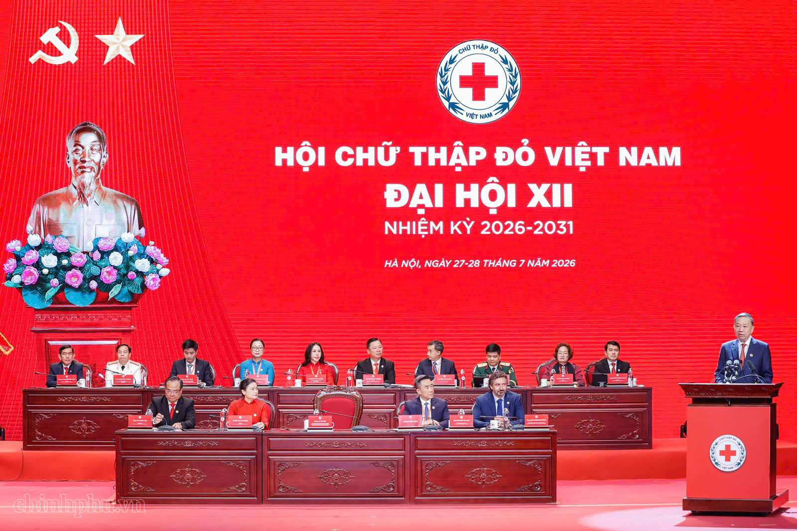   Tổng Bí thư, Chủ tịch nước Tô Lâm phát biểu chỉ đạo Đại hội đại biểu toàn quốc Hội Chữ thập đỏ Việt Nam lần thứ XII, nhiệm kỳ 2026 - 2031 - Ảnh VGP
