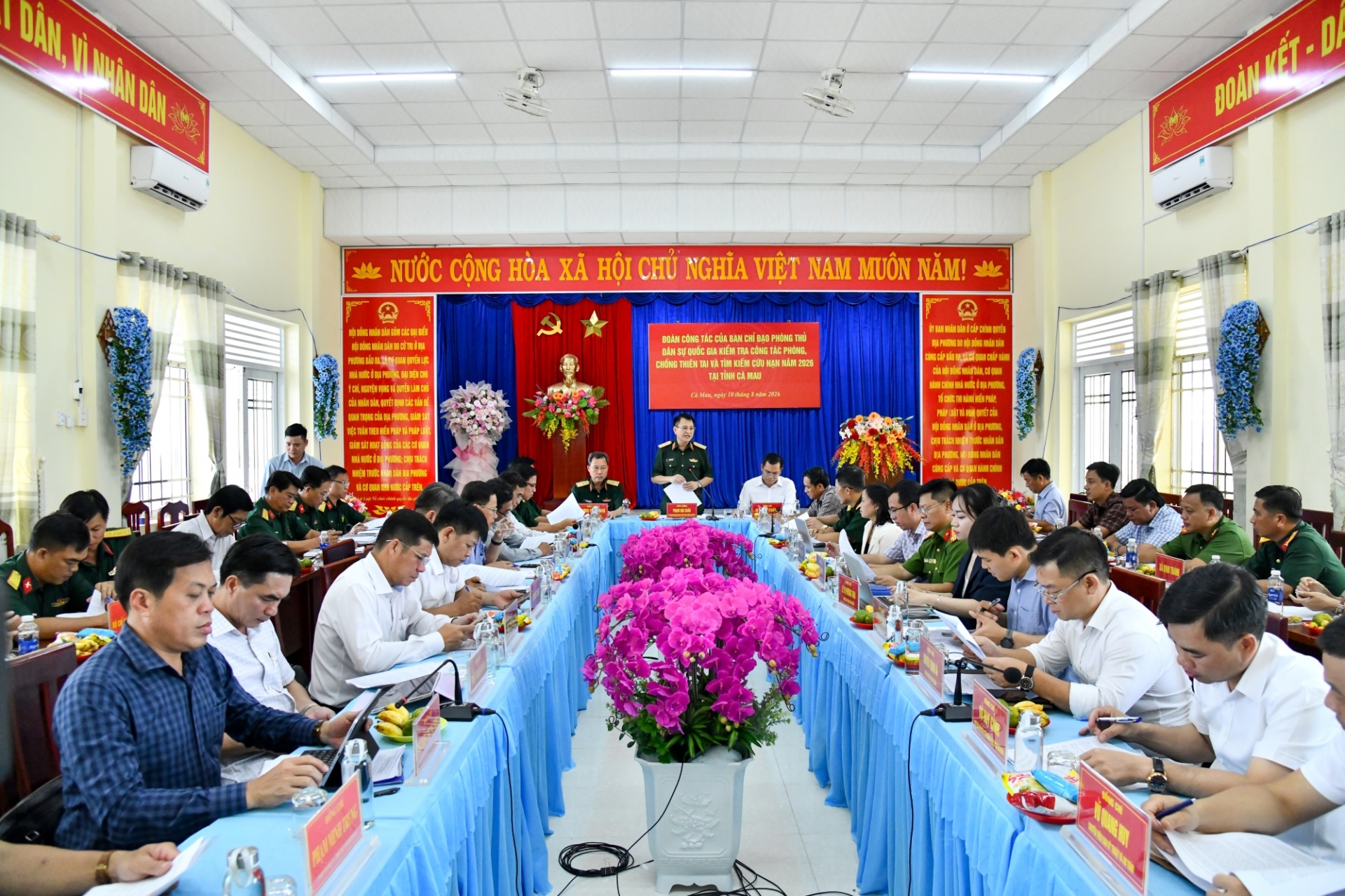 Ban Chỉ đạo Phòng thủ dân sự Quốc gia làm việc tại Cà Mau Ban Chỉ đạo Phòng thủ dân sự Quốc gia làm việc tại Cà Mau