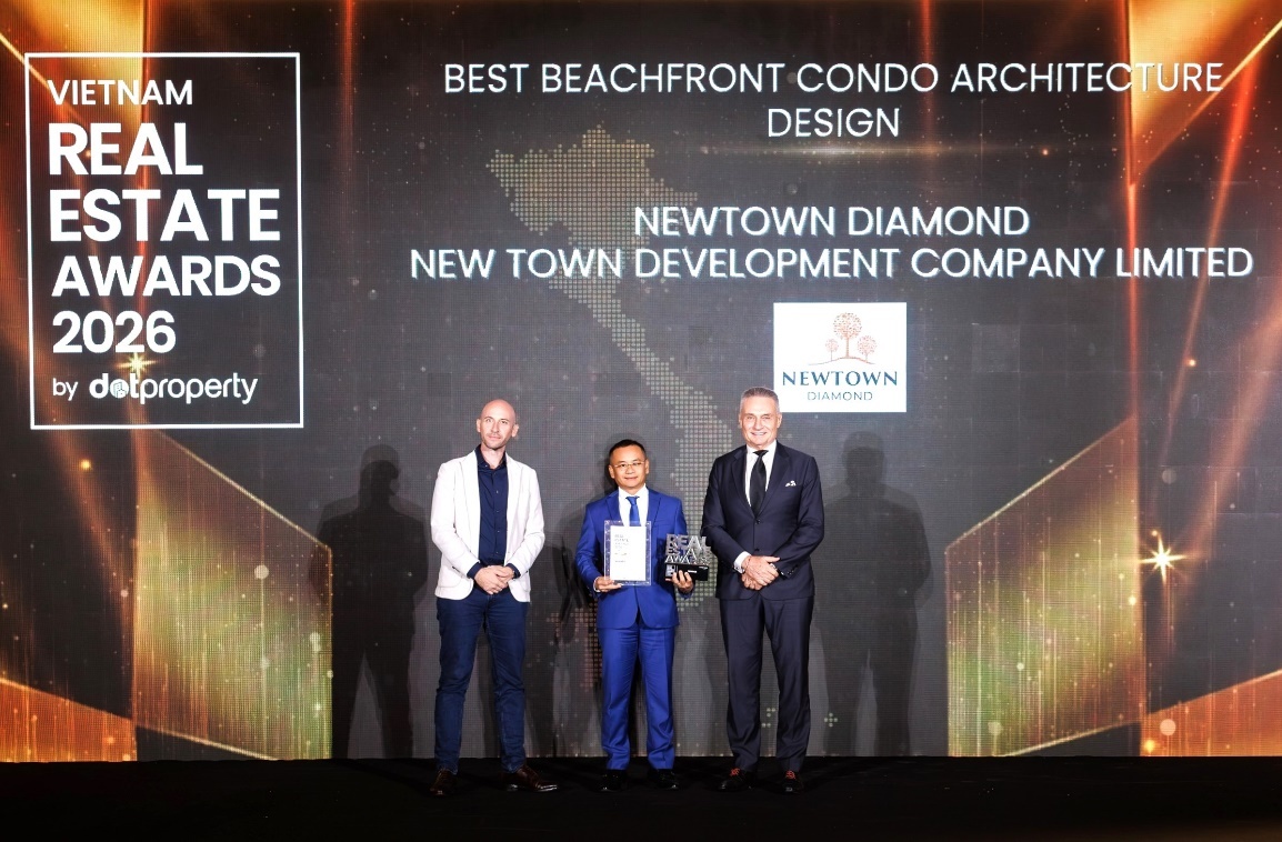 Thiết kế kiến trúc biểu tượng của Newtown Diamond được vinh danh tại Dot Property Awards 2026