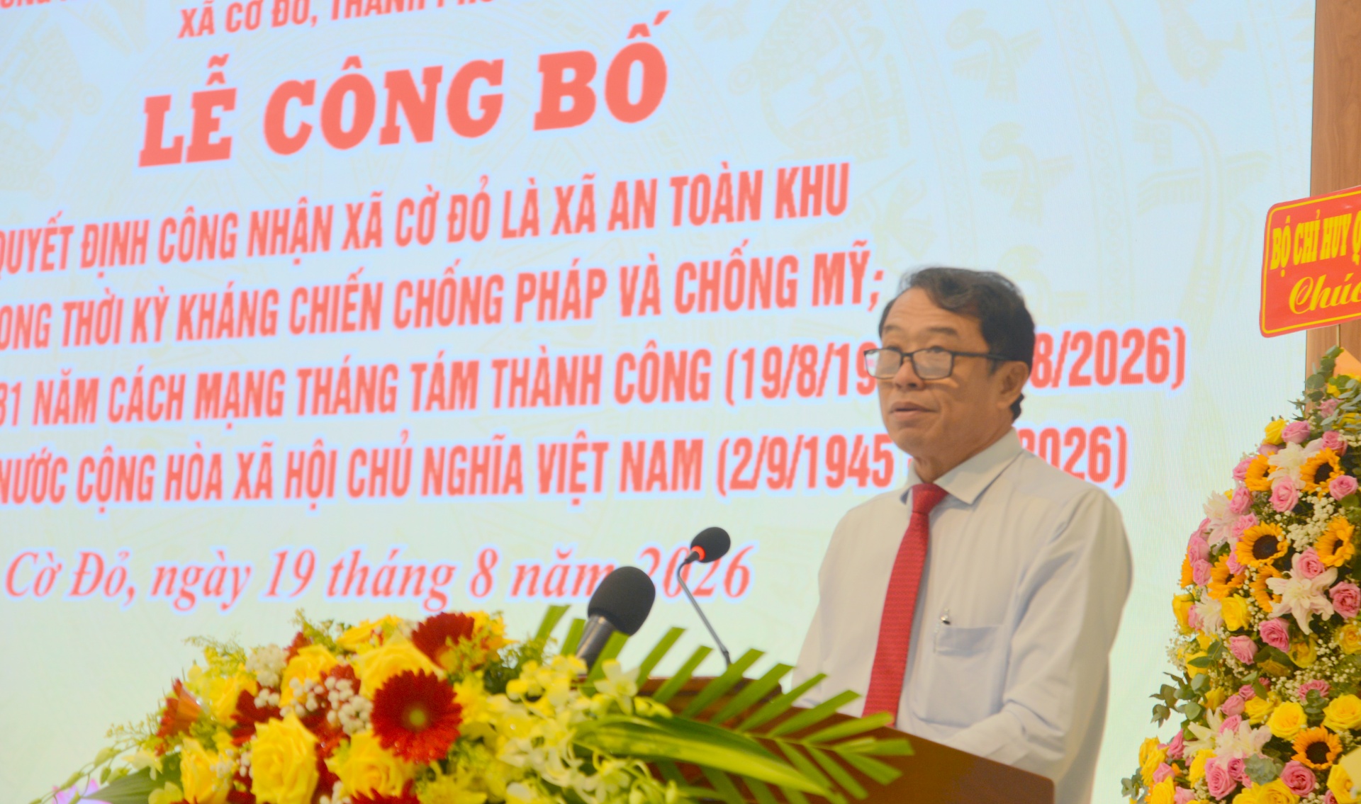 Xã Cờ Đỏ (Cần Thơ) được công nhận xã An toàn khu trong thời kỳ kháng chiến chống Pháp và chống Mỹ Xã Cờ Đỏ (Cần Thơ) được công nhận xã An toàn khu trong thời kỳ kháng chiến chống Pháp và chống Mỹ