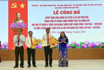 Xã Cờ Đỏ (Cần Thơ) được công nhận xã An toàn khu trong thời kỳ kháng chiến chống Pháp và chống Mỹ
