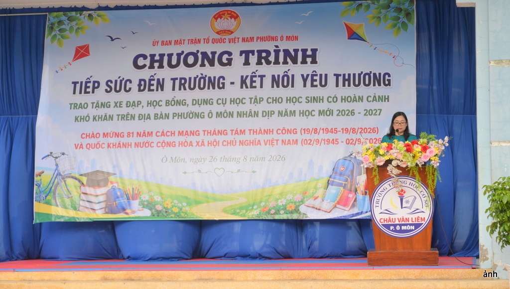 Phường Ô Môn (Cần Thơ) - Kết nối yêu thương, tiếp sức đến trường