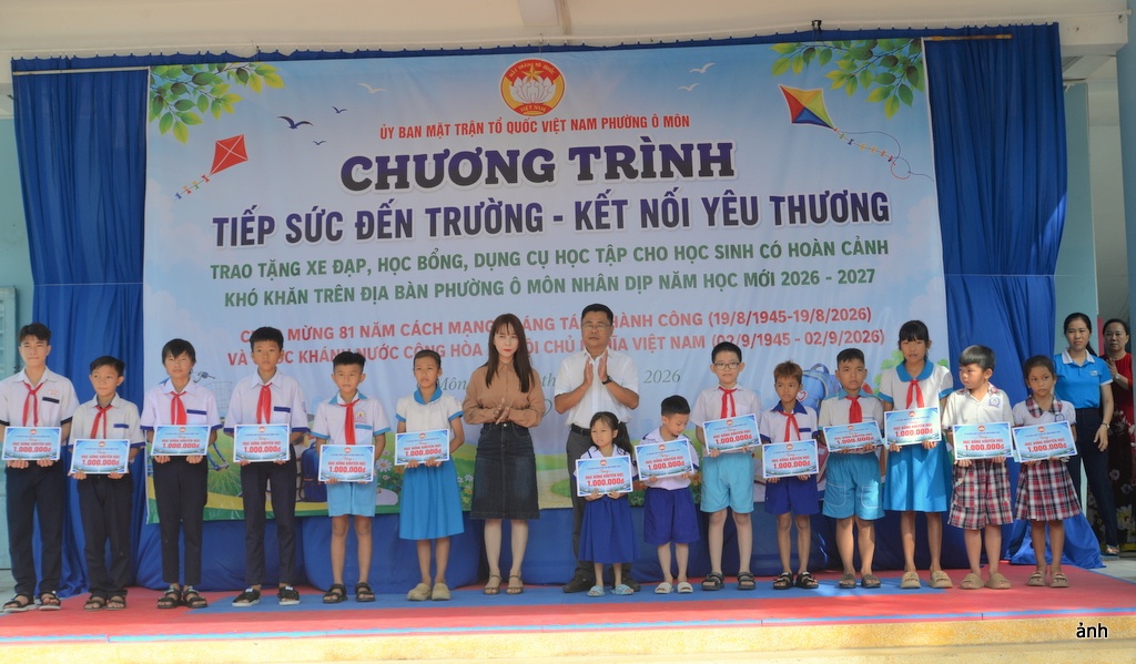 Phường Ô Môn (Cần Thơ) - Kết nối yêu thương, tiếp sức đến trường