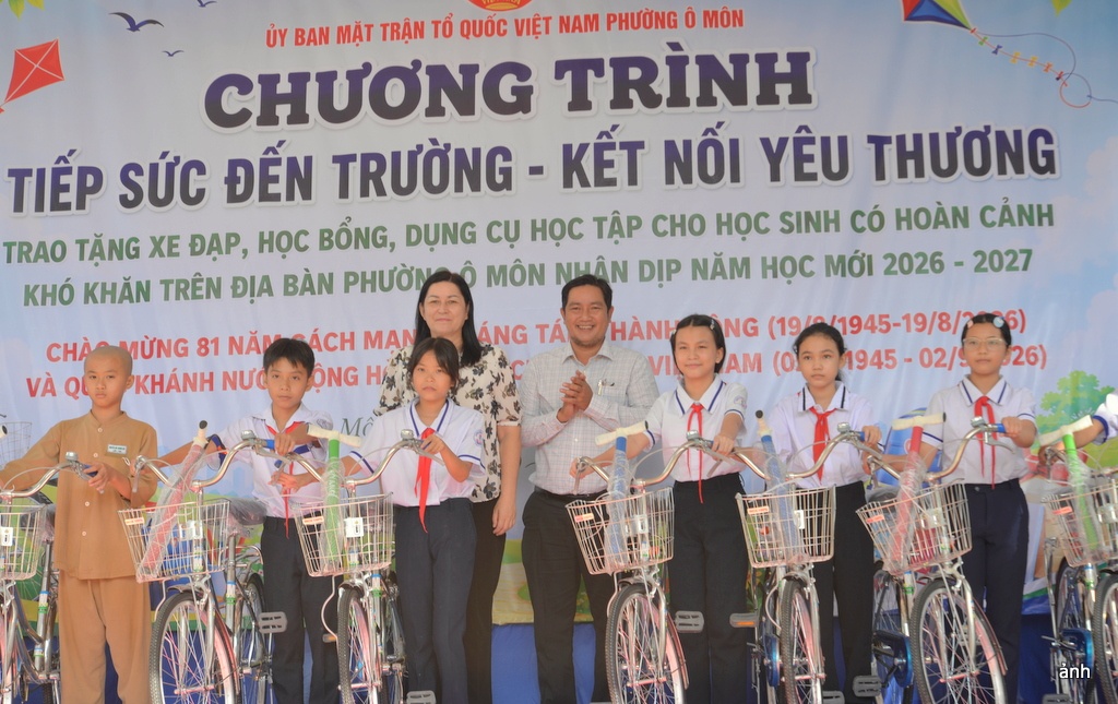Phường Ô Môn (Cần Thơ) - Kết nối yêu thương, tiếp sức đến trường