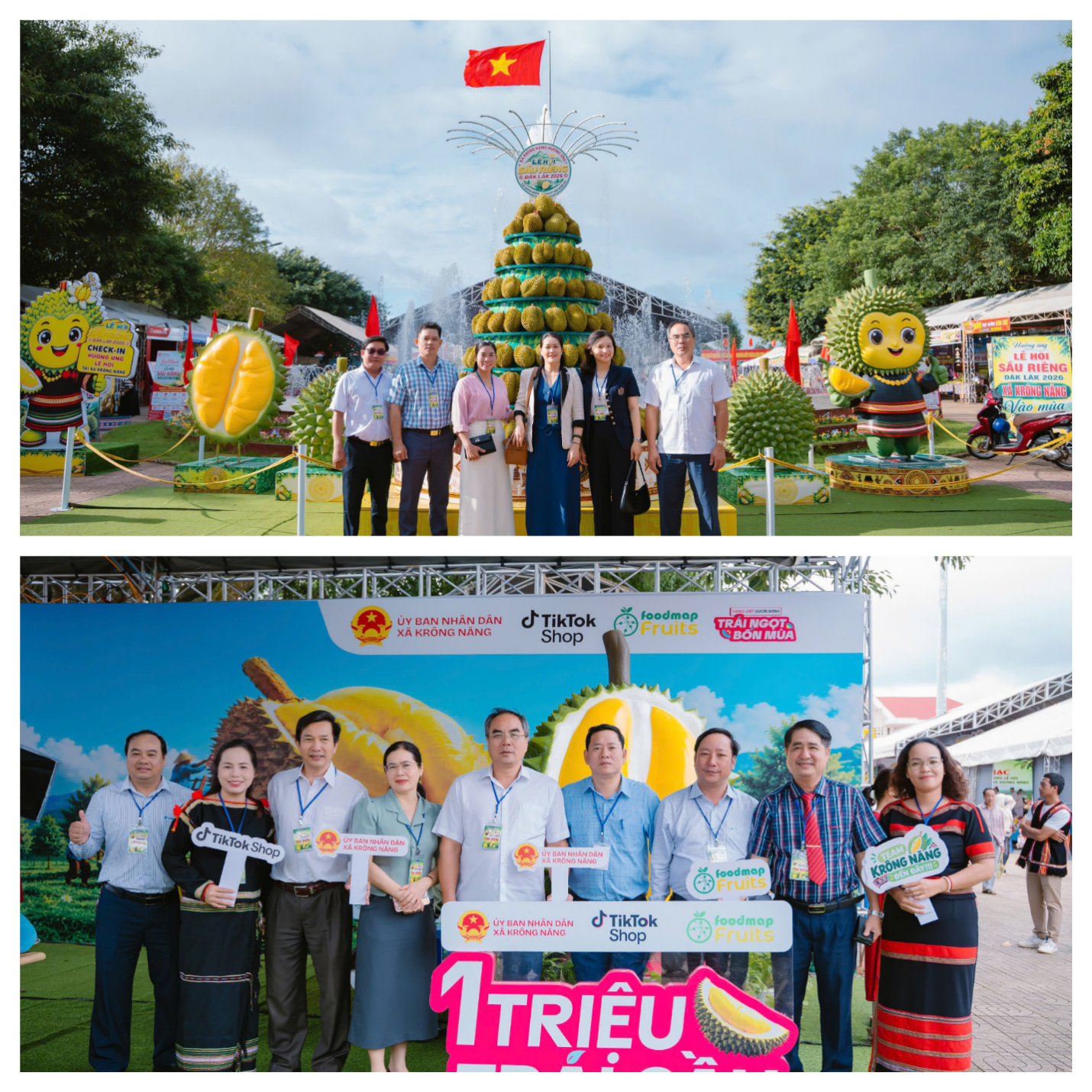 Đại biểu chụp ảnh lưu niệm tại chương trình hưởng ứng Lễ hội Sầu riêng Đắk Lắk năm 2026 tại xã Krông Năng. Đại biểu chụp ảnh lưu niệm tại chương trình hưởng ứng Lễ hội Sầu riêng Đắk Lắk năm 2026 tại xã Krông Năng.