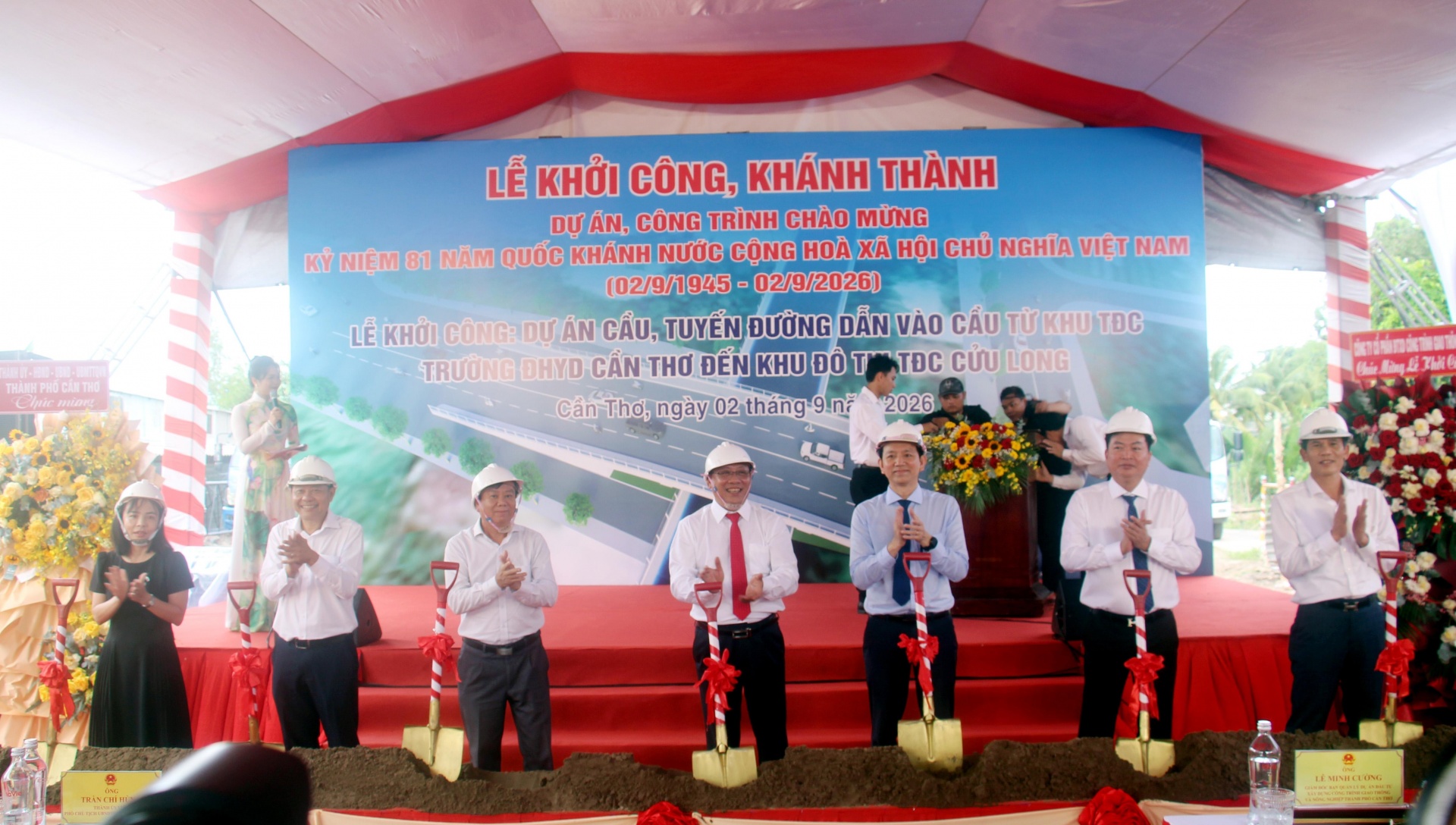 Khởi công dự án cầu, đường dẫn kết nối hai khu tái định cư tại Cần Thơ