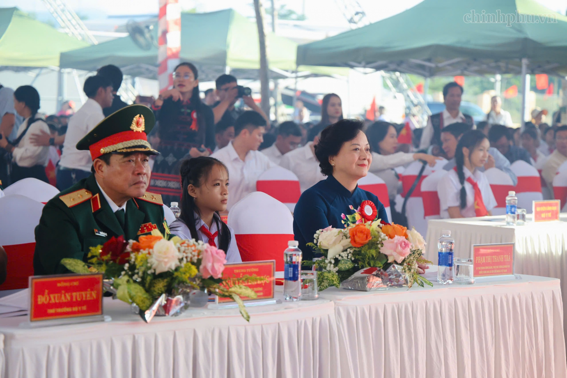   Bí thư Trung ương Đảng, Phó Thủ tướng Phạm Thị Thanh Trà dự lễ khánh thành và khai giảng năm học 2026-2027 tại Trường phổ thông nội trú liên cấp Tiểu học và Trung học cơ sở A Lưới 3, xã A Lưới 3, thành phố Huế - Ảnh: chinhphu.vn