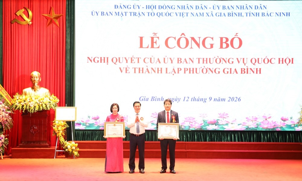 Bắc Ninh công bố Nghị quyết thành lập phường Gia Bình
