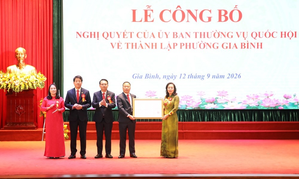 Bắc Ninh công bố Nghị quyết thành lập phường Gia Bình