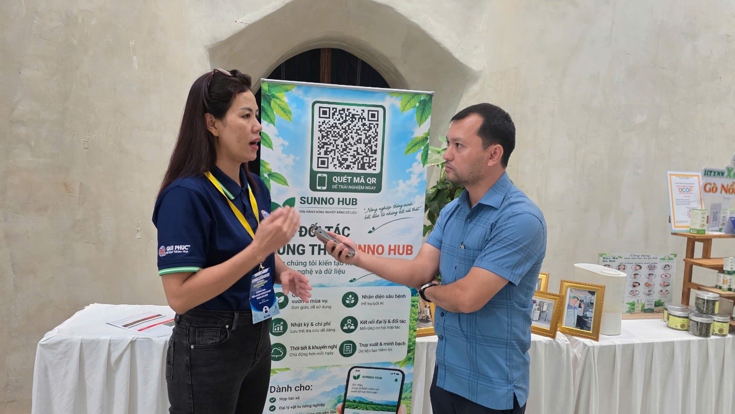  Bà Trần Thị Thanh Tuyền, Giám đốc Công ty CP SUNNO, chia sẻ với phóng viên về dự án SUNNO HUB.