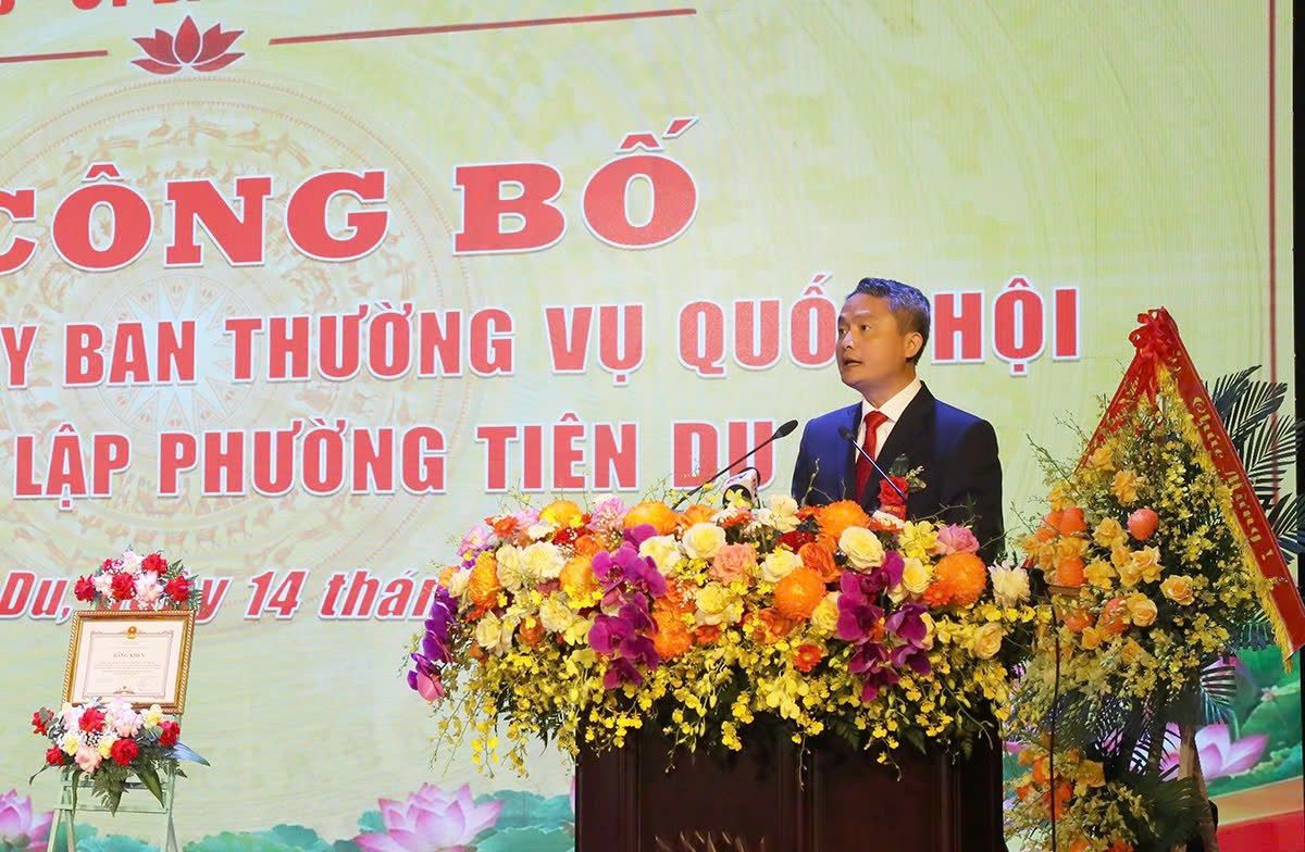 Thành lập phường Tiên Du thuộc tỉnh Bắc Ninh