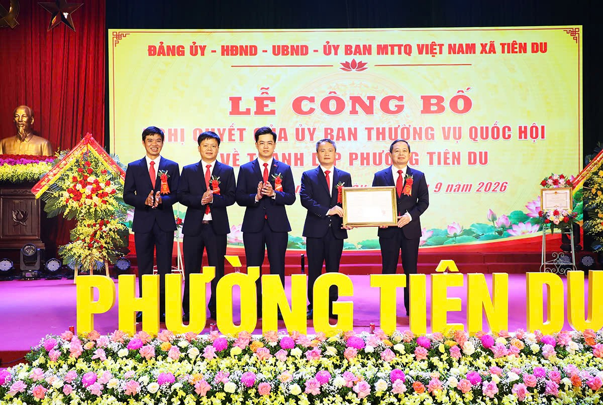 Thành lập phường Tiên Du thuộc tỉnh Bắc Ninh