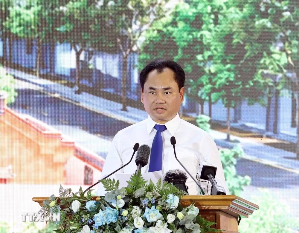  Bộ trưởng Bộ Nông nghiệp và Môi trường Trịnh Việt Hùng phát biểu. (Ảnh: TTXVN)