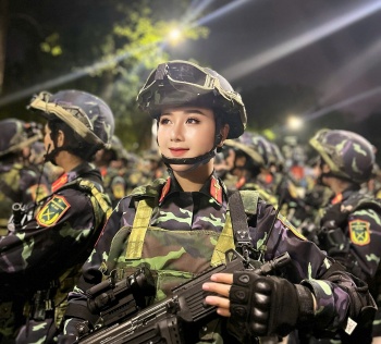 Tròn mơ ước thành nữ quân nhân