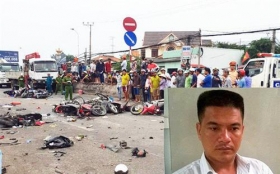 vu tai nan tham khoc o long an tai xe container duong tinh voi ma tuy con