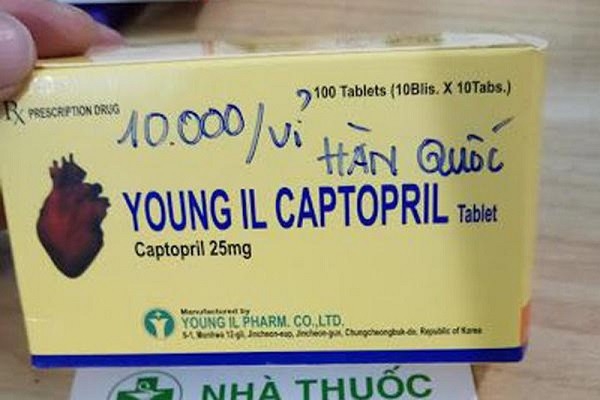 Thu hồi toàn quốc thuốc Young II Captopril Tablet