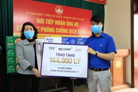 tap doan th tang hon 200000 ly sua tuoi va do uong chung tay day lui covid 19 tai hai duong quang ninh