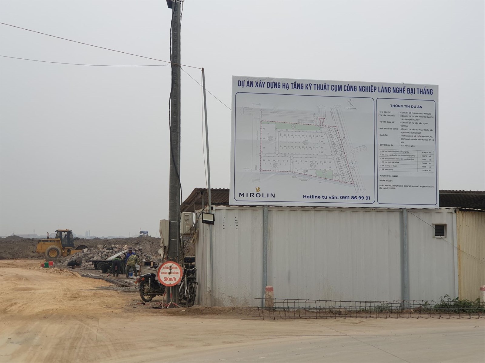 Sử dụng chất thải san lấp mặt bằng dự án CCN làng nghề Đại Thắng, gây ô nhiễm môi trường
