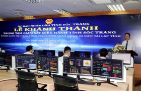 soc trang khanh thanh dua vao hoat dong trung tam giam sat dieu hanh tinh