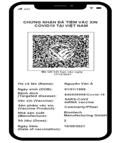 10 nước công nhận “Hộ chiếu vaccine” của Việt Nam
