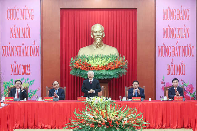 Tổng Bí thư Nguyễn Phú Trọng gặp mặt, chúc Tết lãnh đạo Đảng, Nhà nước